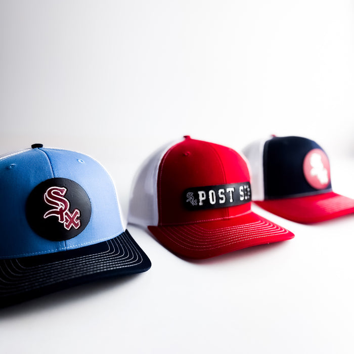 Made To Order | Post Six Game Day | Trucker Hat | Circle Six | Baby Blue + Navy