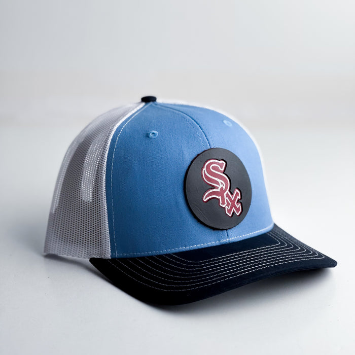 Made To Order | Post Six Game Day | Trucker Hat | Circle Six | Baby Blue + Navy