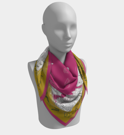 Made To Order | Scarf | Historic Cheyenne Downtown | Pink