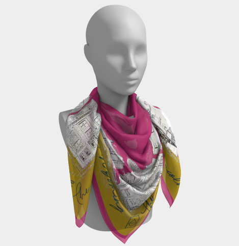 Made To Order | Scarf | Historic Cheyenne Downtown | Pink