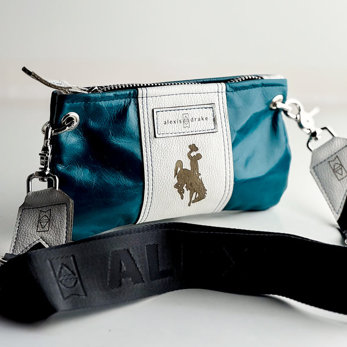 Made To Order | Steamboat Collection | Belt Bag Clutch + Crossbody | Turquoise + White Pebble
