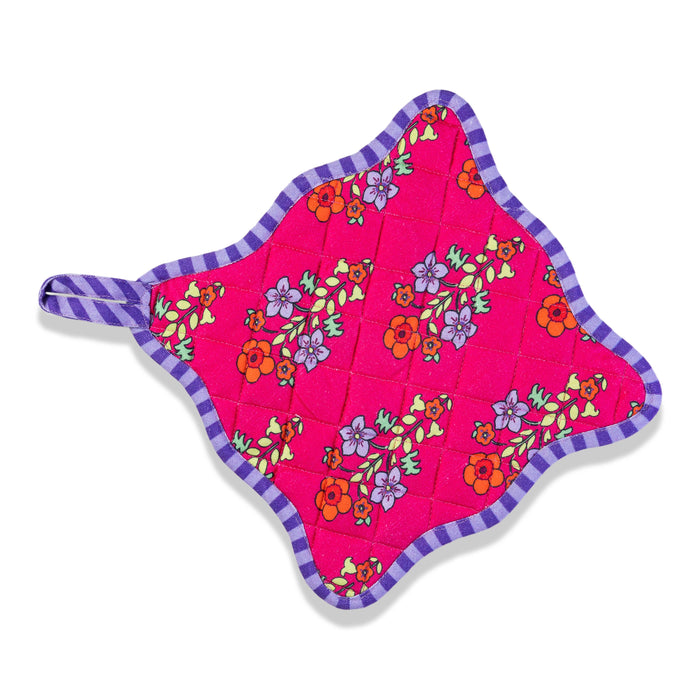 Maroon Pot Holder & Oven Mitt
