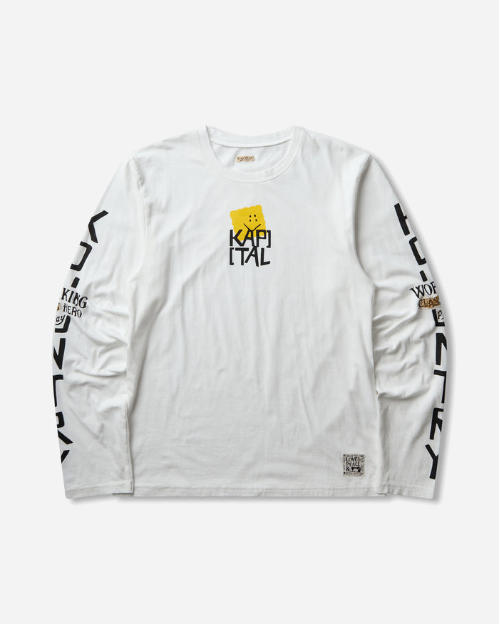 KAPITAL 20 Jersey Crew Longsleeve T Peckish Kap Yellow T-Shirts Longsleeve K2503SC064 YELLOW