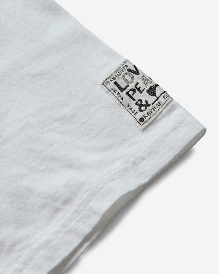 KAPITAL 20 Jersey Crew T Peckish Boro Piece White T-Shirts Shortsleeve K2603SC081 WHITE