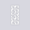 Mid Century Modern Rectangle Face Clay Stencil