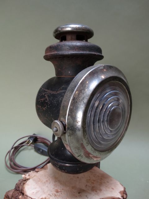 Model T Lamp on Burled Stand/Base
