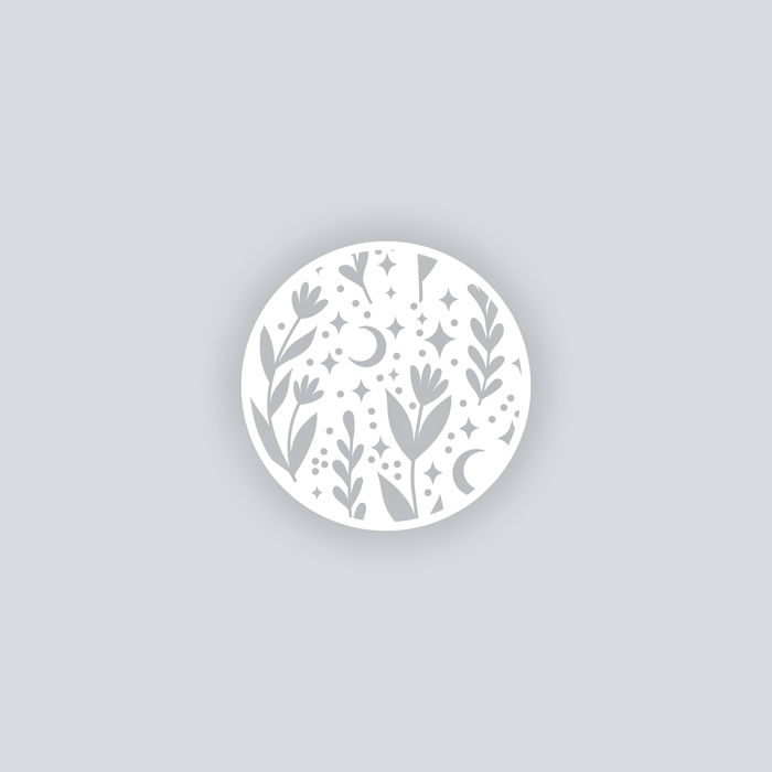 Moonlit Meadow Circle Clay Stencil