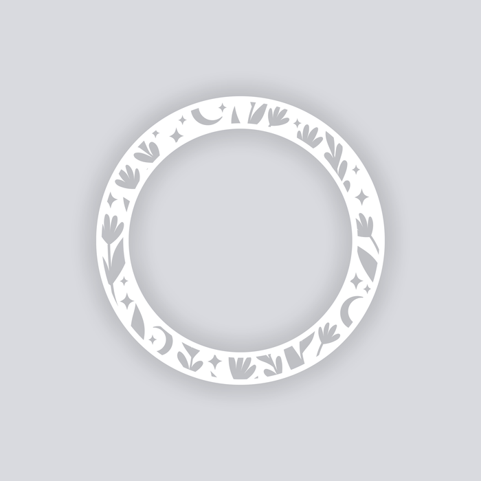 Moonlit Meadow Circle Rim Clay Stencil
