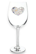 Multi Stone Heart Jeweled Glass