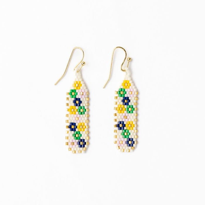 Nadia Floral Design Earring -Ivory