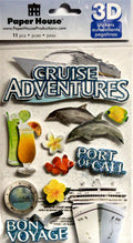 Paper House 3D Dimensional Cruise Adventures Stickers - SCRAPBOOKFARE