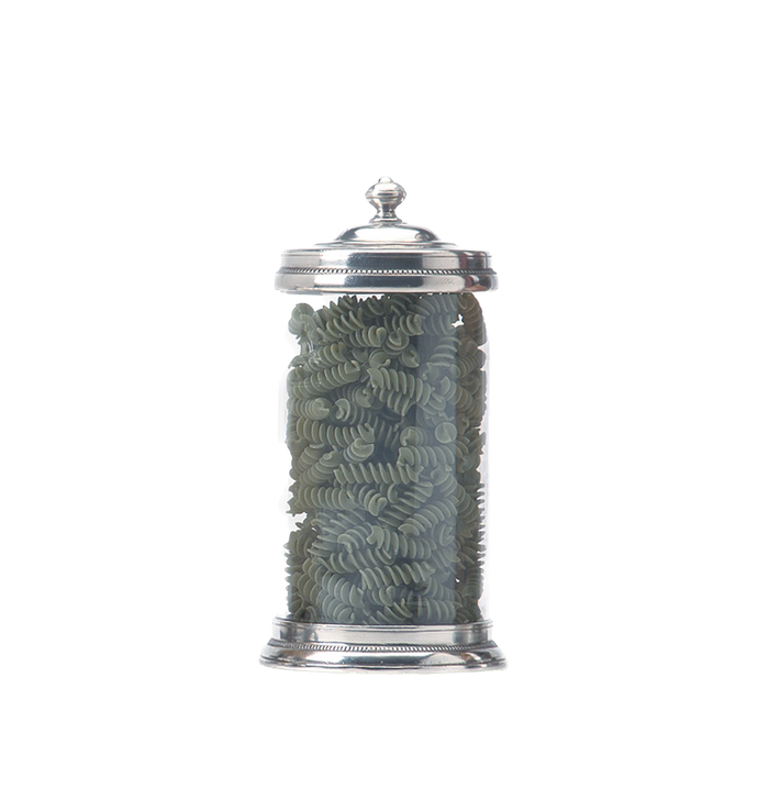 Pewter Large Glass Canister
