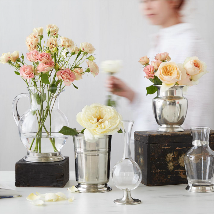 Pewter Glass Pitcher