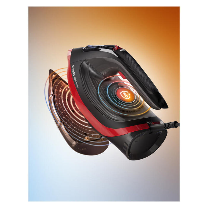 Philips OptimalTEMP Steam Iron - Red/Black (6000 Series)