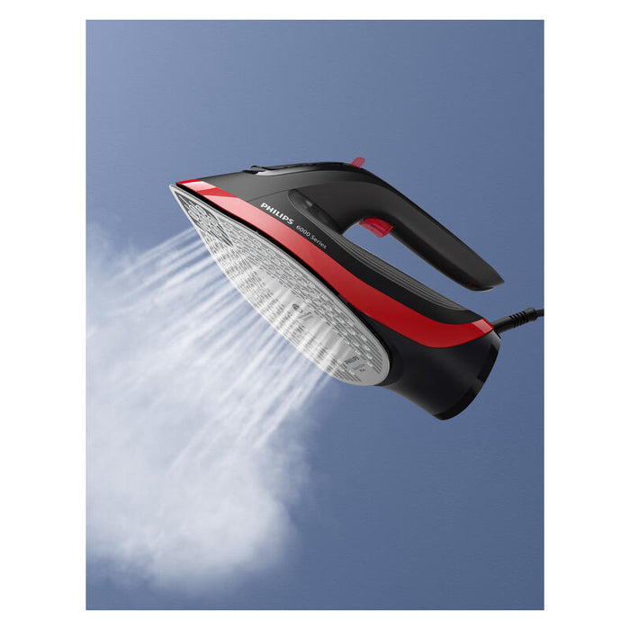 Philips OptimalTEMP Steam Iron - Red/Black (6000 Series)