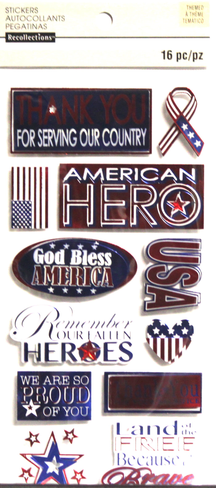 Recollections American Hero Dimensional Stickers - SCRAPBOOKFARE