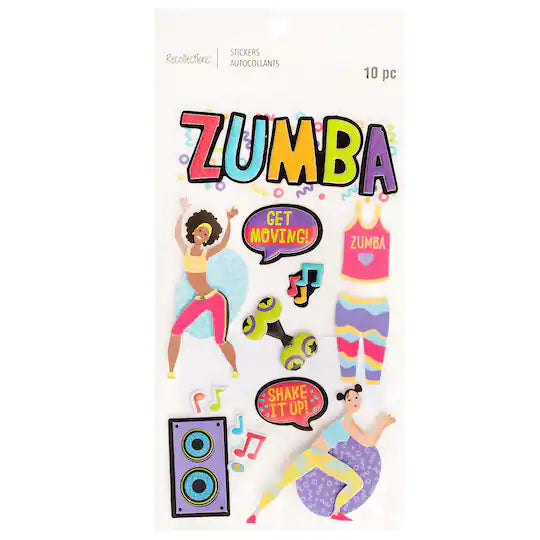 Recollections Zumba Dimensional Stickers - SCRAPBOOKFARE