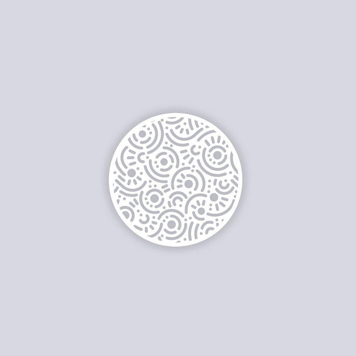 Retro Confetti Circle Clay Stencil