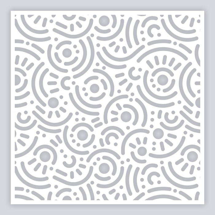 Retro Confetti Full Clay Stencil