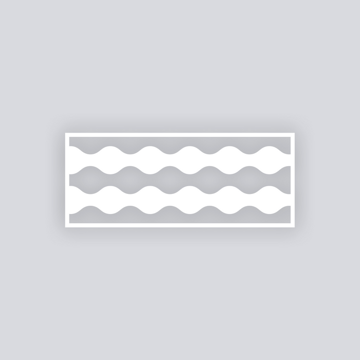 Ripple Effect Rectangle Clay Face Stencil