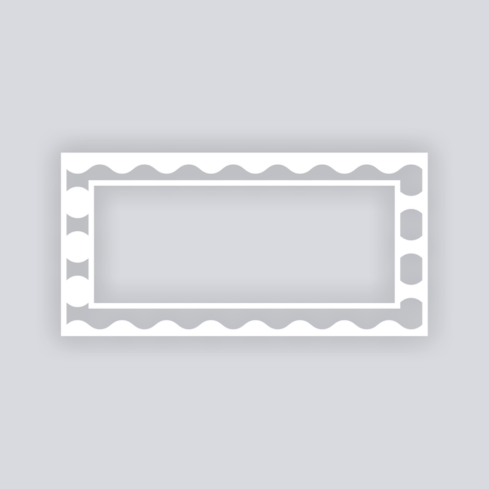 Ripple Effect Rectangle Rim Clay Stencil