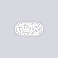 Roller Rink Rounded Rectangle Face Clay Stencil