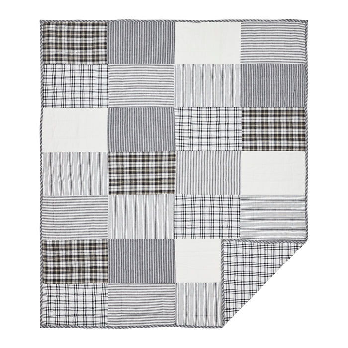 Sawyer Mill Black Block Throw 60x50