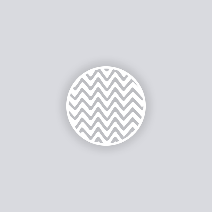 Scribble Chevron Circle Clay Stencil