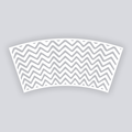 Scribble Chevron Cups + Cones Clay Stencil