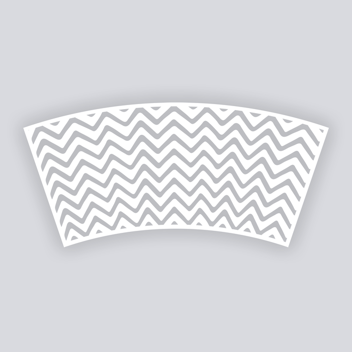 Scribble Chevron Cups + Cones Clay Stencil