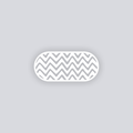 Scribble Chevron Rounded Rectangle Face Clay Stencil