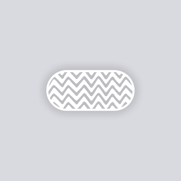 Scribble Chevron Rounded Rectangle Face Clay Stencil
