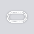 Scribble Chevron Rounded Rectangle Rim Clay Stencil