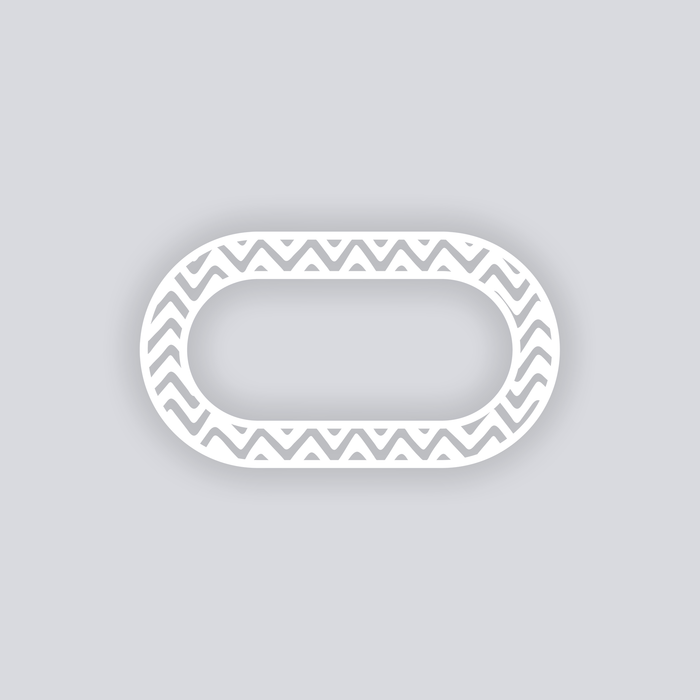 Scribble Chevron Rounded Rectangle Rim Clay Stencil