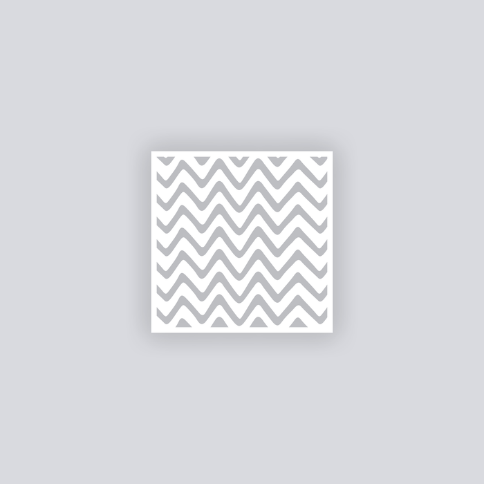 Scribble Chevron Square Clay Stencil