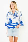 Short Sleeve Floral Pattern Top