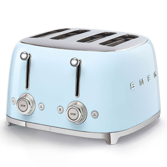Smeg Retro Style 4 Slice Toaster - Pastel Blue