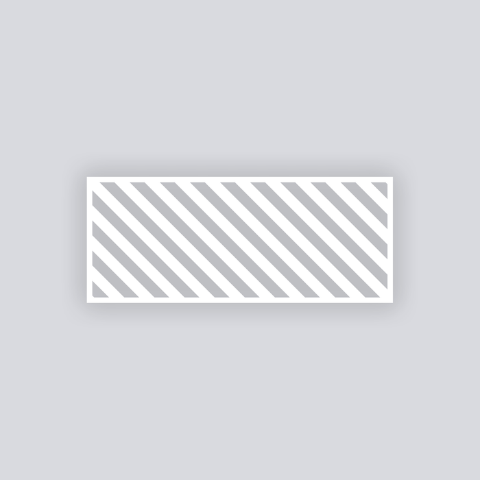Snail Mail Stripes Rectangle Clay Face Stencil