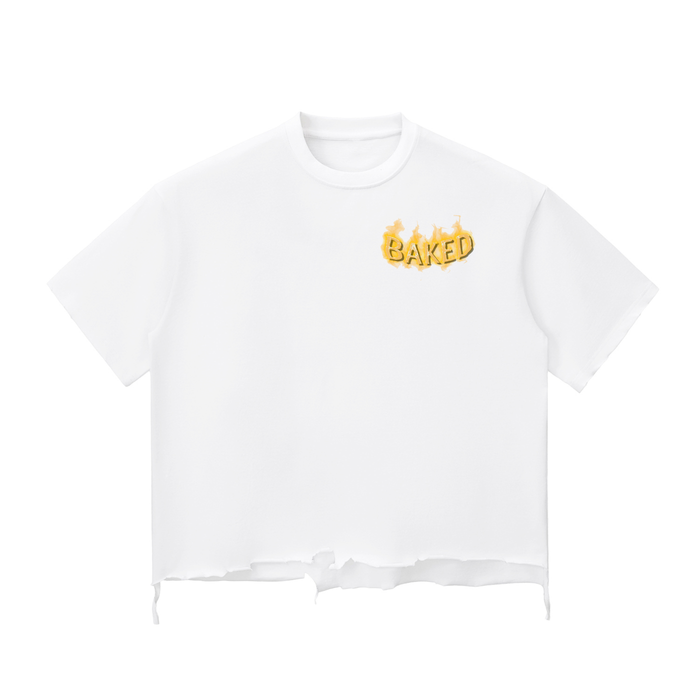 Snow Wash Raw-Hem Boxy T-shirt