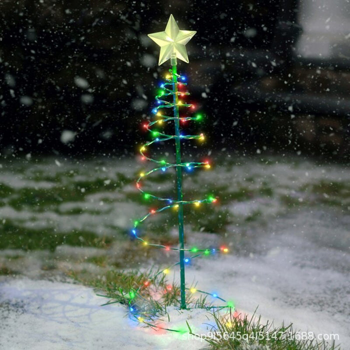 Solar Christmas Tree Outdoor Courtyard LED Lights