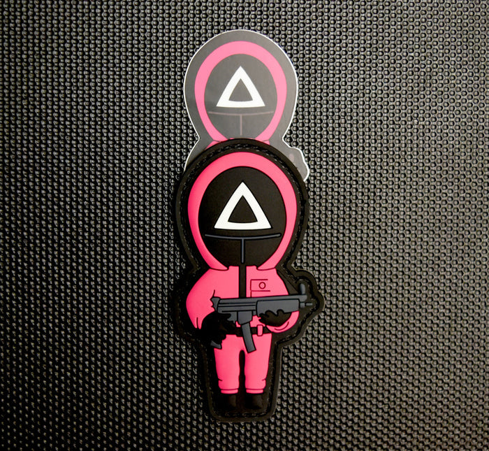 Squid Game Soldier 3D PVC Patch & Sticker Set