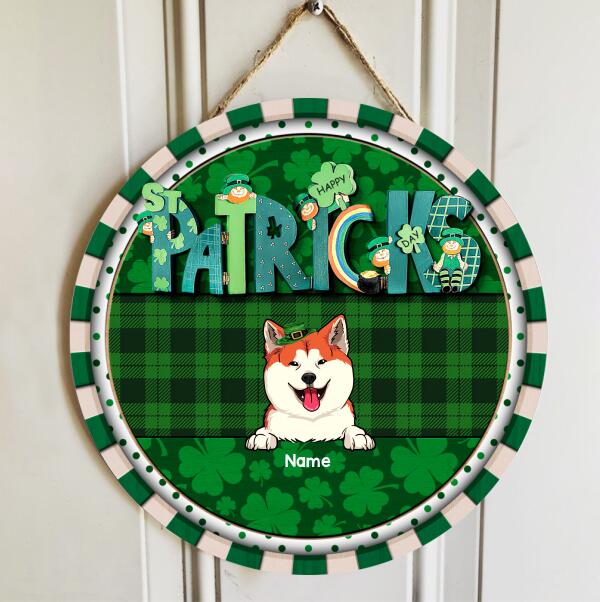 St. Patrick's Day Custom Wooden Signs, Gifts For Pet Lovers, Front Door Decor