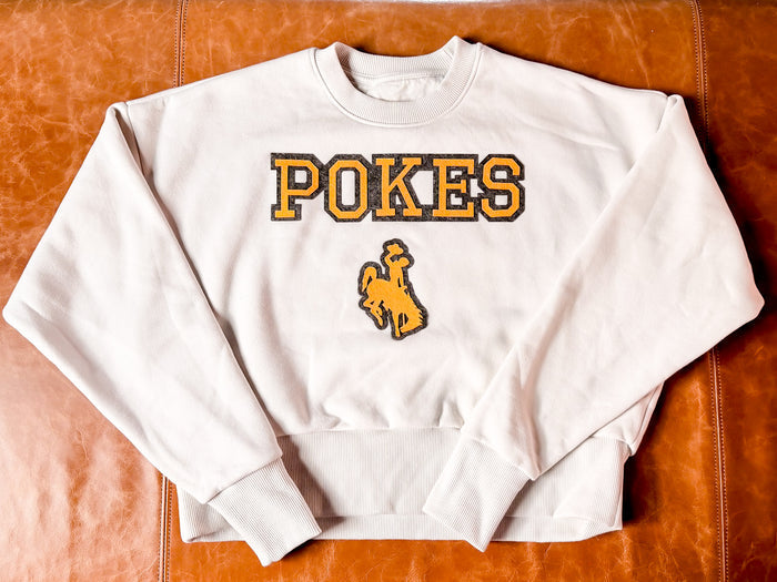 Steamboat Collection | Cropped Crewneck | White