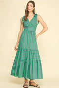 Stripe Tiered Maxi Dress