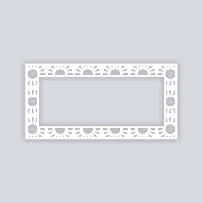 Sun Drops Rectangle Rim Clay Stencil