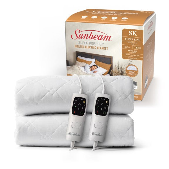 Sunbeam Sleep Perfect Quilted Anti-Bacterial Electric Blanket - Super King