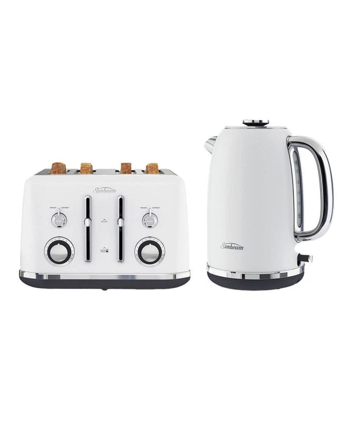 Sunbeam White TA2740W Toaster & KE2700W Kettle Bundle