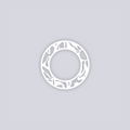 Sunburst Palm Circle Rim Clay Stencil