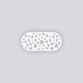Sweetheart Scatter Rounded Rectangle Face Clay Stencil