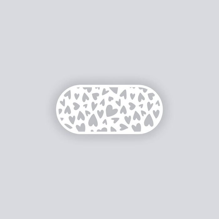 Sweetheart Scatter Rounded Rectangle Face Clay Stencil